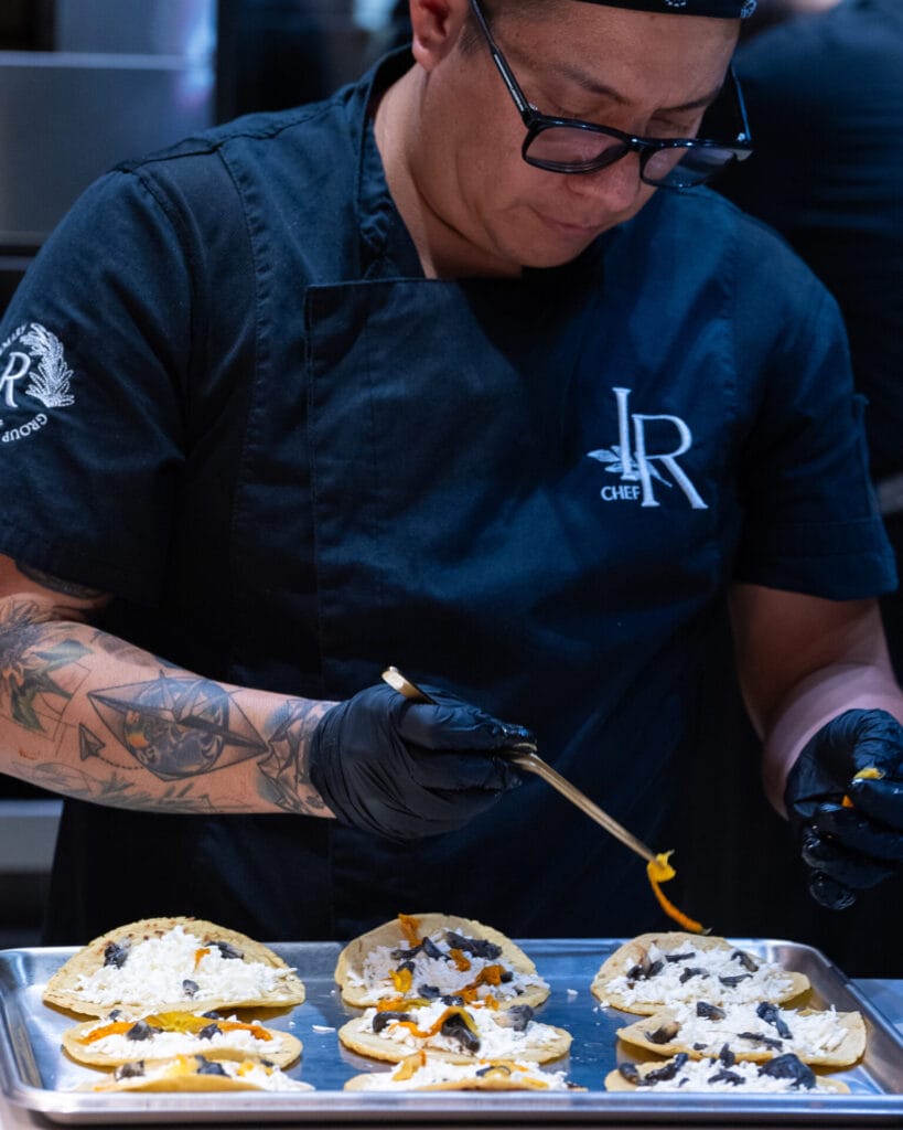 Chef Ivan preparing sensational tacos